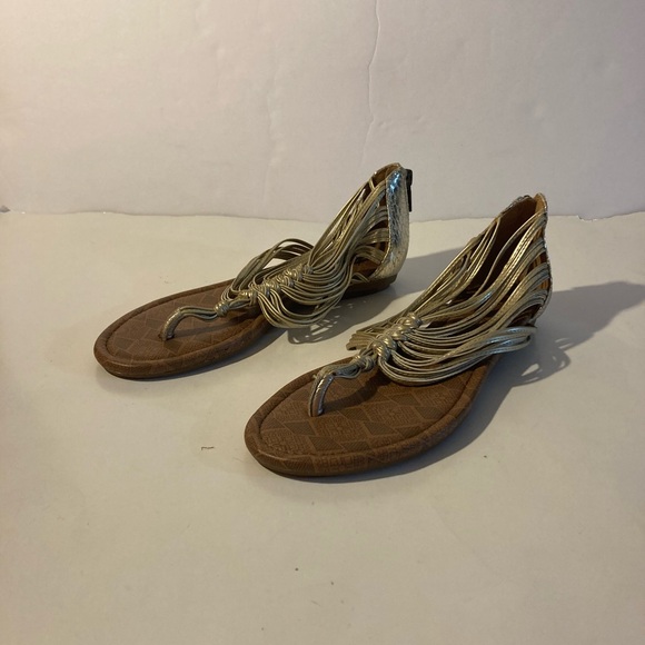 Silver and Brown Women's Sandals - Picture 1 of 9